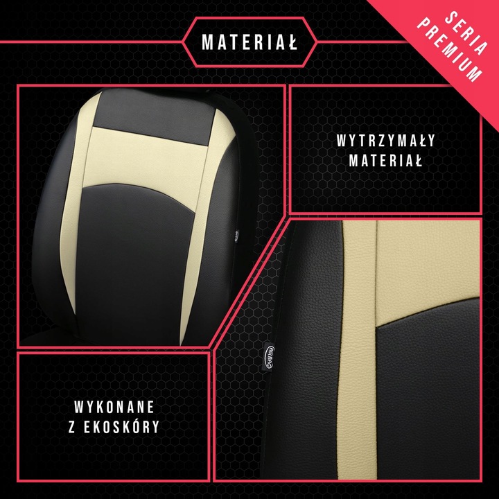 FORRO UNIVERSALES EKOSKORA DESIGN LEATHER COLOR BEIGE PARA RENAULT SCENIC IV 