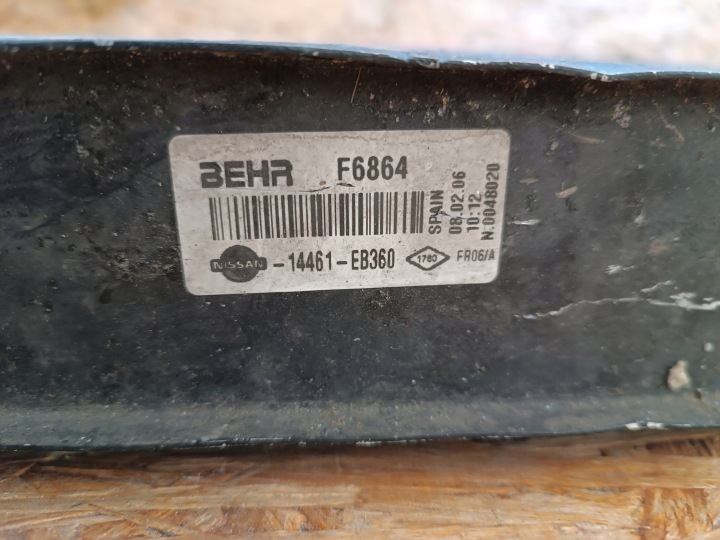 ÉCHANGEUR AIR-AIR RADIATEUR NISSAN NAVARA D40 2.5DCI 14461-EB360