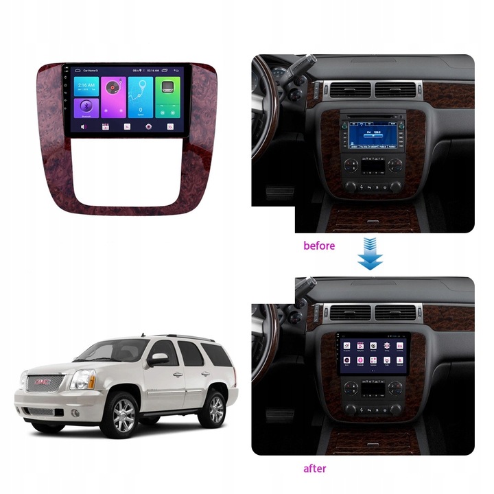 RADIO ANDROID CHEVROLET YUKON/SIERRA/TAHOE LTZ 2007-2013 2GB 64GB CARPLAY 