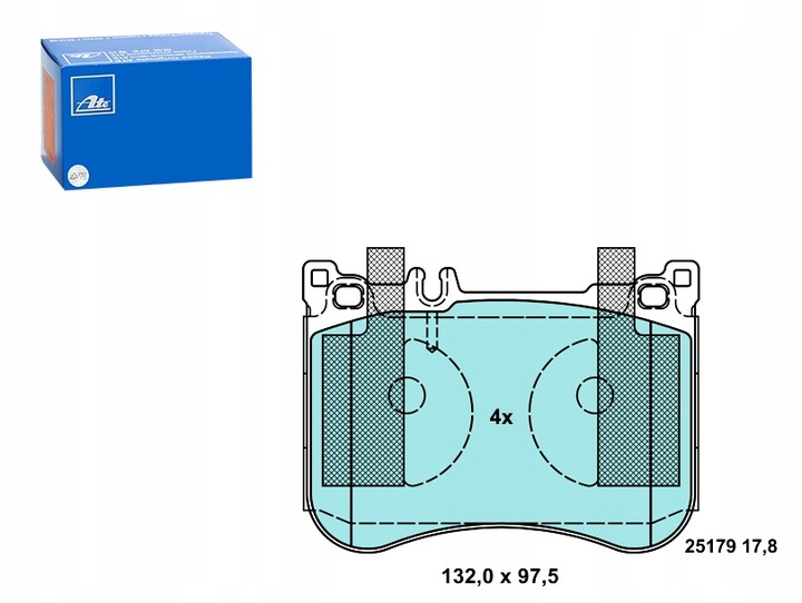 ATE ZAPATAS DE FRENADO DB PARTE DELANTERA R231/W222 2,2-3,5 AMG 12- CERAMIC 