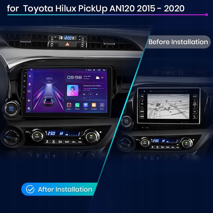 RADIO DE AUTOMÓVIL PARA TOYOTY HILUX PICKUP AN12 