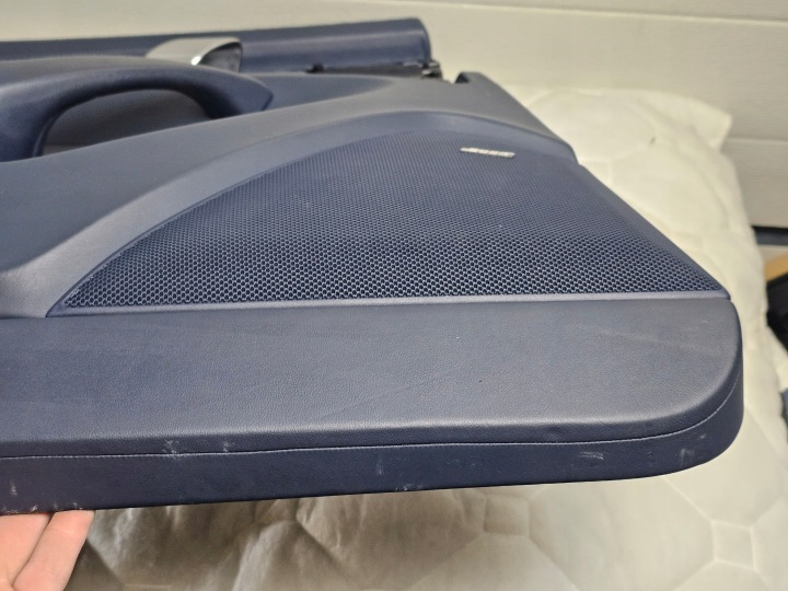 COLLECTEUR PORTES GARNITURE GAUCHE ARRIÈRE PORSCHE PANAMERA BLEUE CUIR EUROPE