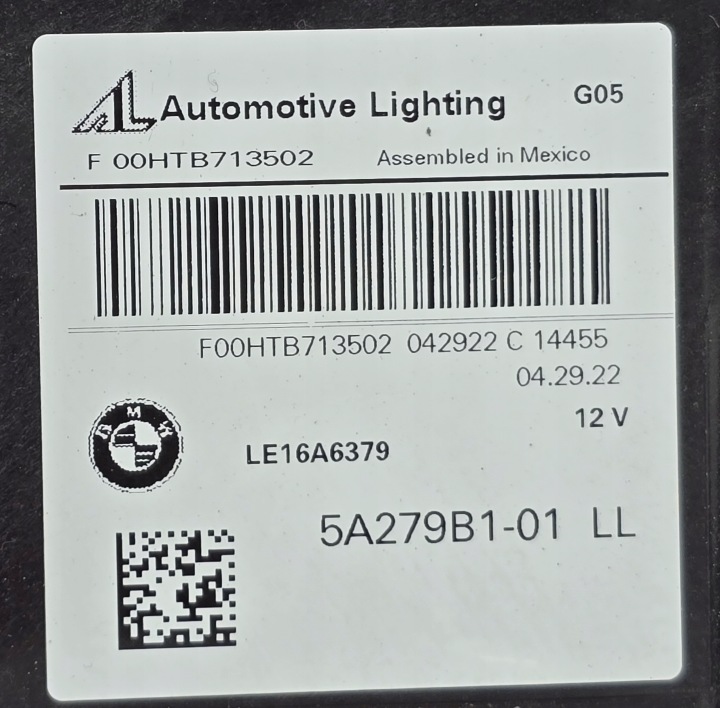 BMW X5 G05 X6 G06 LASER COMPLET LED PROJECTEUR GAUCHE PHARE GAUCHE AVANT 5A279B1