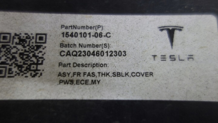 TESLA MODÈLE Y 2019- PARE-CHOCS AVANT AVANT