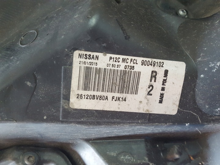 NISSAN JUKE I F15 LIFT 14-19R PHARE FJD LED DROITE 26120BV80A