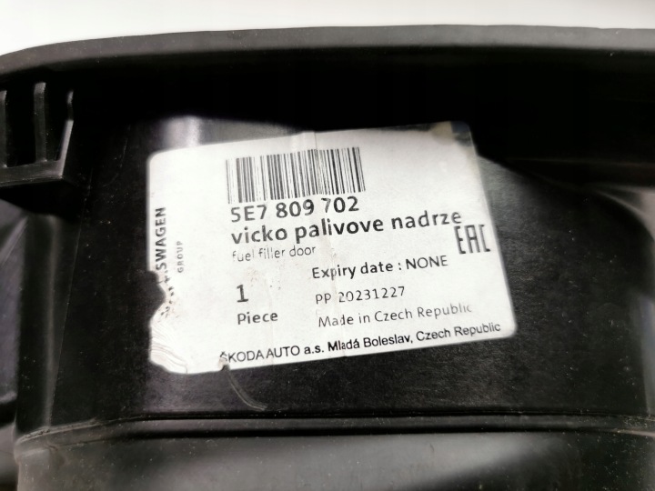 MÉCANISME CLAPET GOULOTTE DE REMPLISSAGE CARBURANTS SKODA OCTAVIA 2020- OE 5E7809702