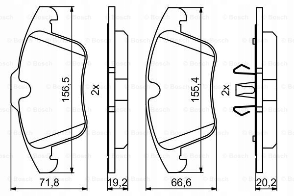 DISCOS ZAPATAS PARTE DELANTERA BOSCH VOLVO S60 II 