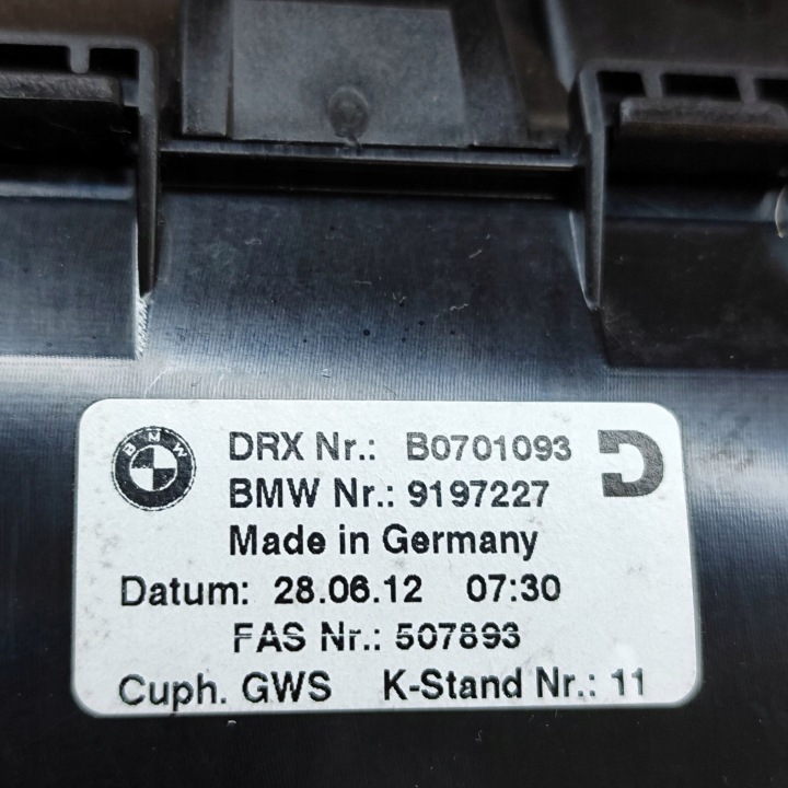 BMW 6 F12 F13 2012 AUTRES ÉLÉMENTS TUNNELS CENTRAL