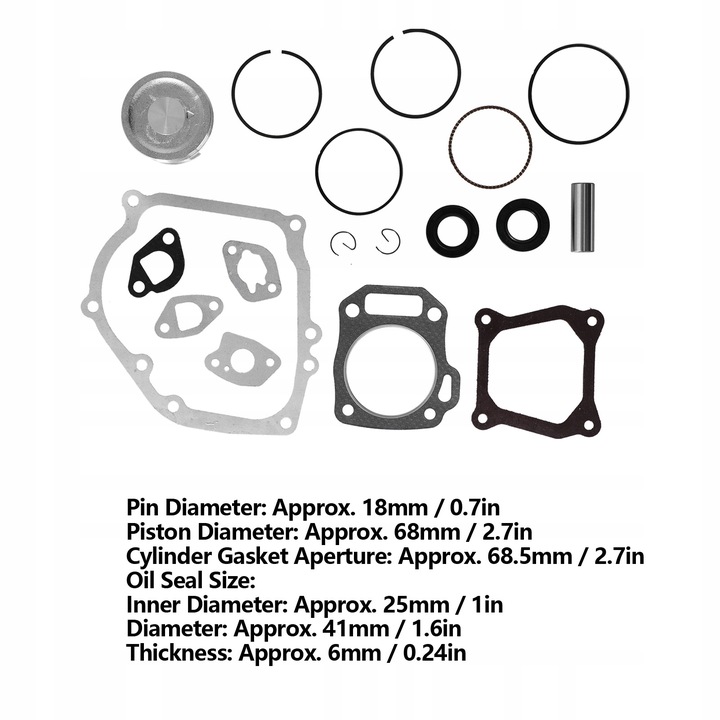 68MM FORRO PISTÓN DEL MOTOR ANILLOS SWORZNIA 