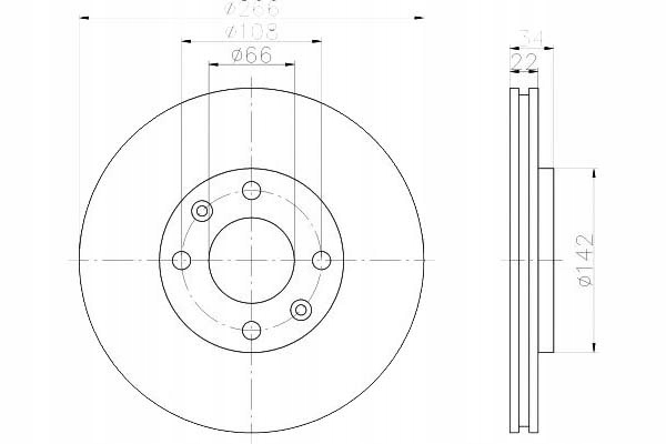 DISQUE FREIN CITROEN DROIT BERLINGO C2- C3- C4- DS3- XSARA- 206- 207- 208- 307