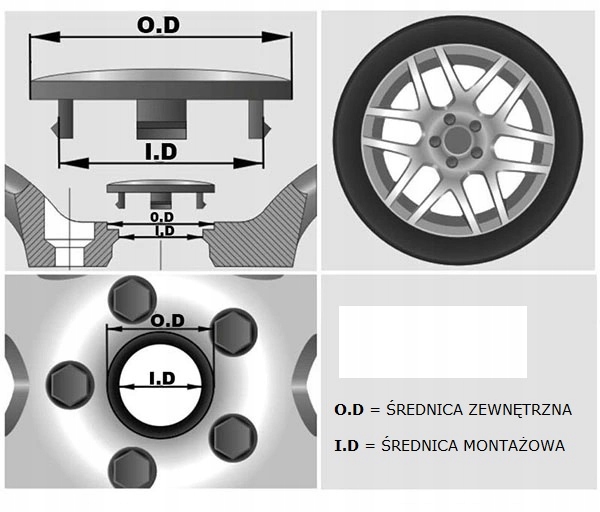 SKODA TAPACUBOS DEKLE PARA ALUFELG CON AUDI 69MM/56MM 