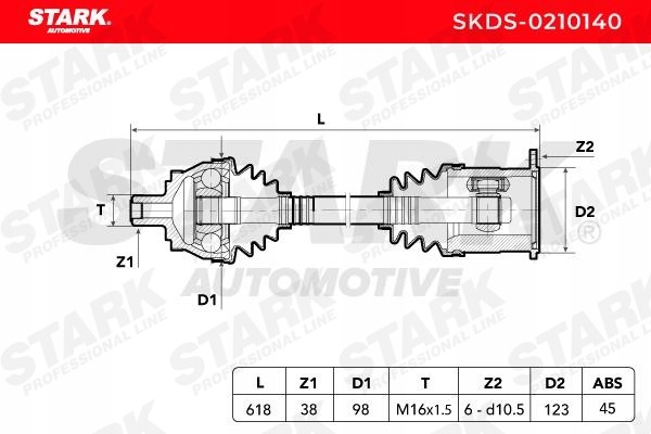 STARK SKDS-0210140 ARBRE DE TRANSMISSION