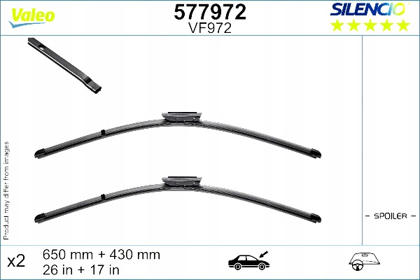 LIMPIAPARABRISAS ESCOBILLAS 2 PIEZAS SILENCIO 650 430MM CITROEN C4 CACTUS 09.14- 