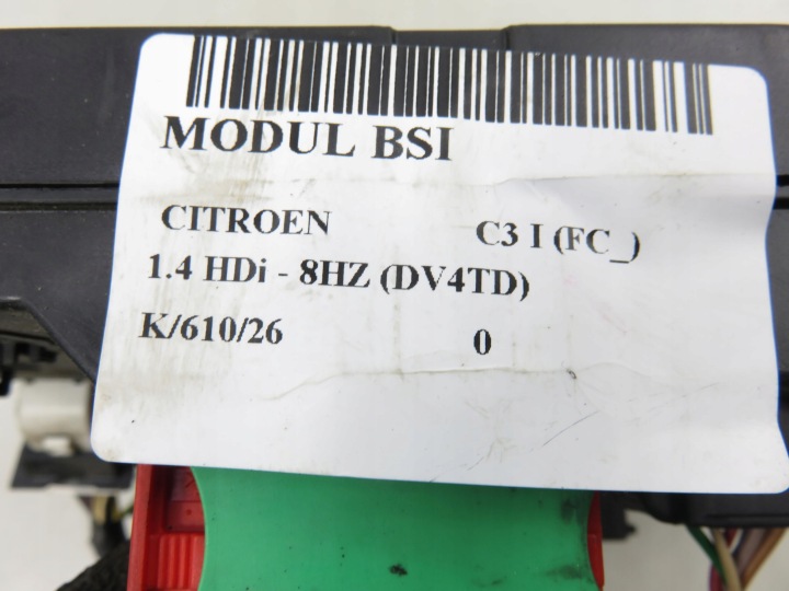 FUSIBLE CITROEN C3 I (FC_) 1.4 HDI 8HZ (DV4TD) S118085200L 9653667380