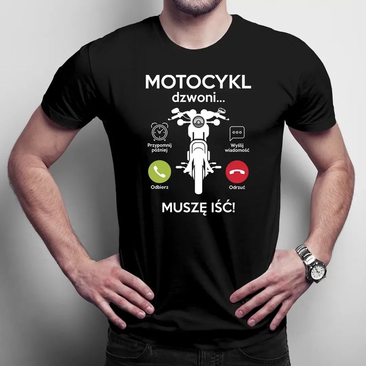 MOTOCICLETA DZWONI KOSZULKA PARA MOTOCYKLISTY 