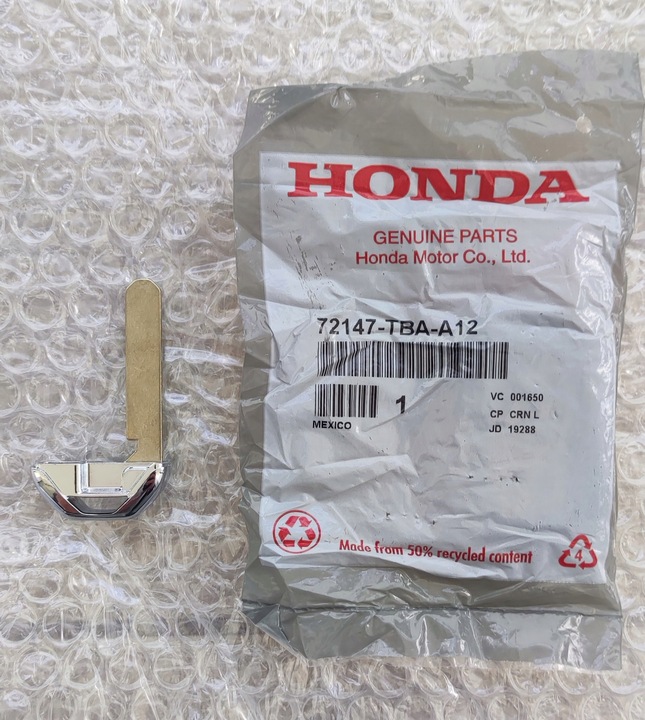 LLAVE HONDA CIVIC EE.UU. 2016-2021 NUEVO OEM 