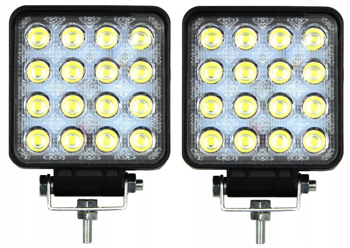 FARO EN FUNCIONAMIENTO 16 DIODO LUMINOSO LED 48W 12-24V DE DIODOS LUMINOSOS 2 PIEZAS PIEZAS 