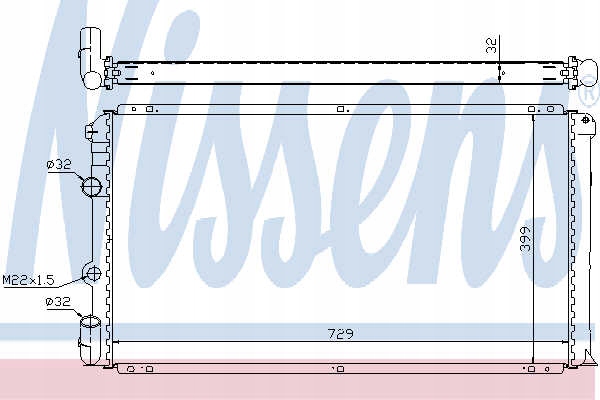 RADIATEUR EAU RENAULT MASTER II 2.8DTI 63936A NIS
