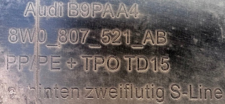 AUDI A4 B9 LIFT S-LINE PARE-CHOCS ARRIÈRE ARRIÈRE PDC ORIGINAL
