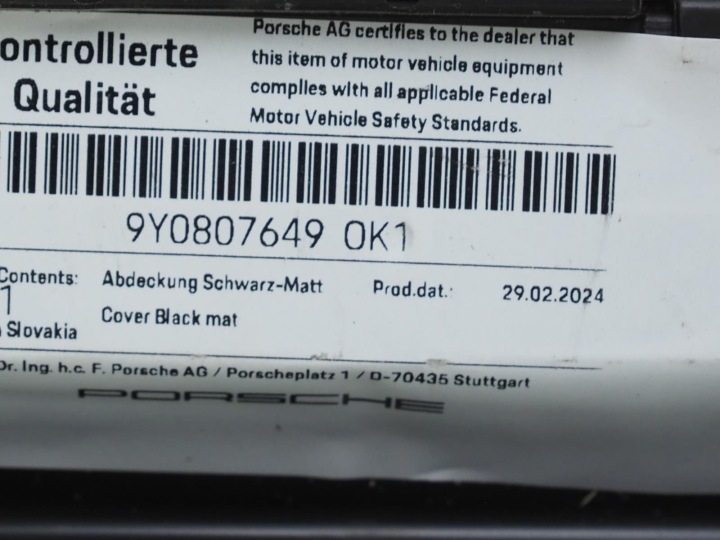CACHE MOULURE PROTECTION PARE-CHOCS ARRIÈRE PORSCHE CAYENNE 3 III 9Y0807649