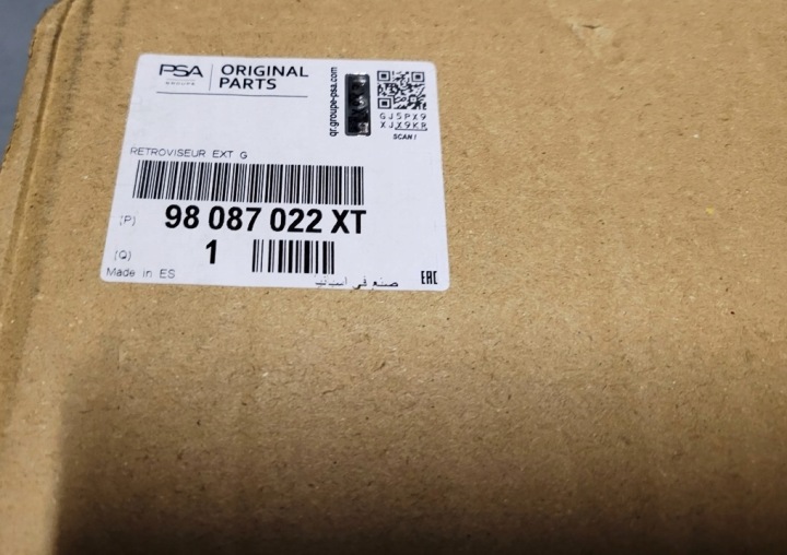 NOUVEAU ORIGINE RÉTROVISEUR LATÉRAL GAUCHE CITROEN JUMPY 4 DROIT EXPERT 3 98087022XT