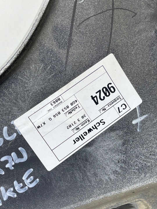 AUDI A6 C7 MOULURE REVÊTEMENT SEUIL SEUIL DROITE COULEUR LX7W ARGENTÉ