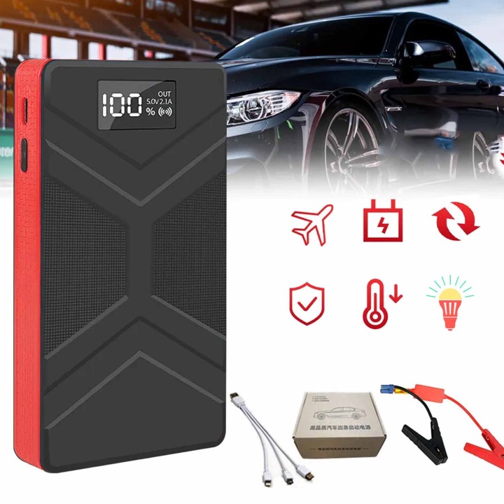 PUISSANT POWER BANK JUMP DÉMARREUR DÉMARREUR 30000 MAH CAR JUMP DÉMARREUR BORNES