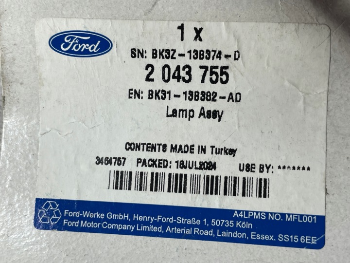 NEUF ORIGINAL CLIGNOTANT RÉTROVISEURS FORD TRANSIT TTG TTS 14- DROIT AVANT