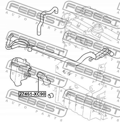 DISTRIBUIDOR VENTILACIÓN CAJAS DE BIELA PARA VOLVO C70 I 