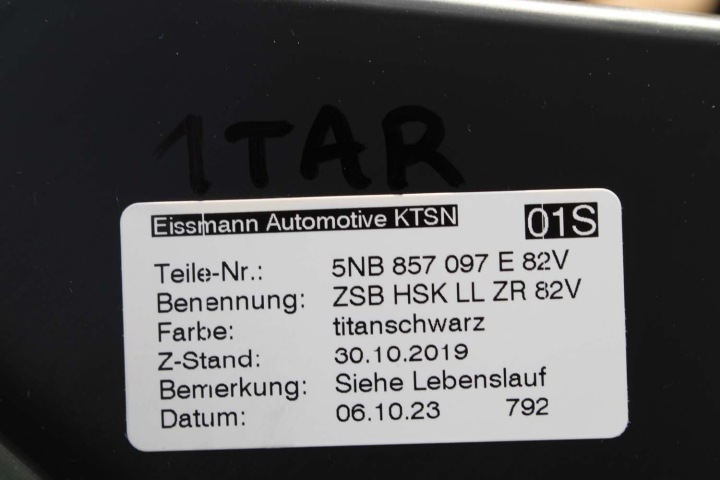 SEAT TARRACO BOÎTE À GANTS CONSOLES PASSAGER 5NB857101A 5NB857097E COULEUR 82V- NOIR