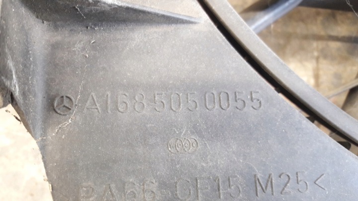 A1685050055 WERNTYLATOR RADIATEUR MERCEDES W168 1.8B