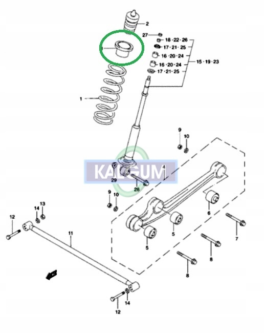 PAD SPRING SUZUKI GRAND VITARA I / JIMNY / VITARA FRONT 1 PIECE 