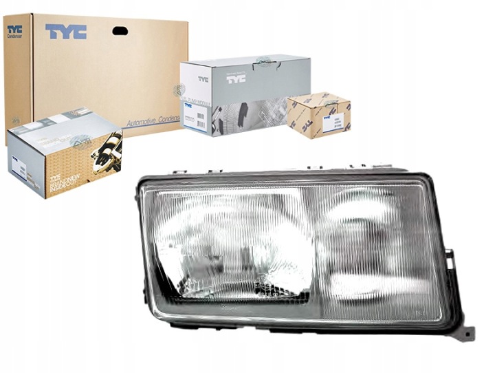 PROJECTEUR DROIT (H3/H4, PNEUMATIQUE MERCEDES 190 W201 10.82-08.93