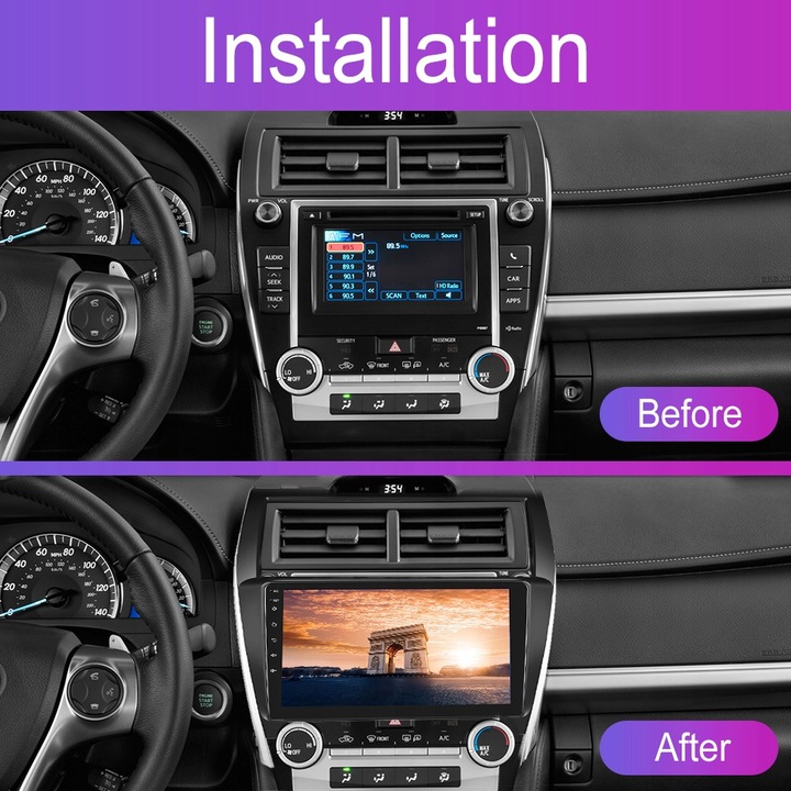 RADIO ANDROID NAVEGACIÓN GPS TOYOTA CAMRY 2012-2014 