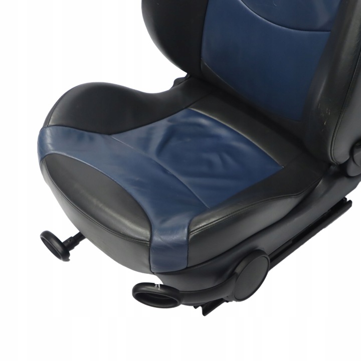 MINI R50 R53 SIÈGE GAUCHE AVANT SPORT CUIR GRAVITY LAPIS BLEUE