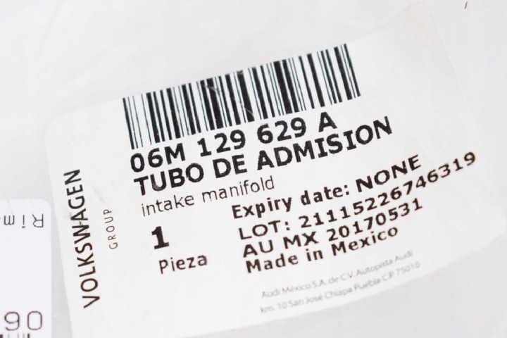 AUDI Q5 8R TUYAU ADMISSION AIR 06M129629A 3.0 ESSENCE NEUF ORIGINALE