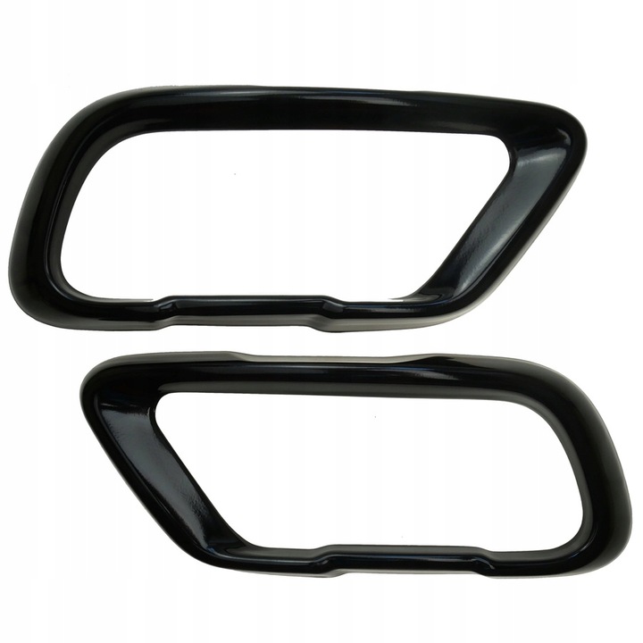 2 X BRIDA BOCALES DE ESCAPE NEGRO LUSTRE PARA BMW X5 G05 X6 G06 X7 G07 