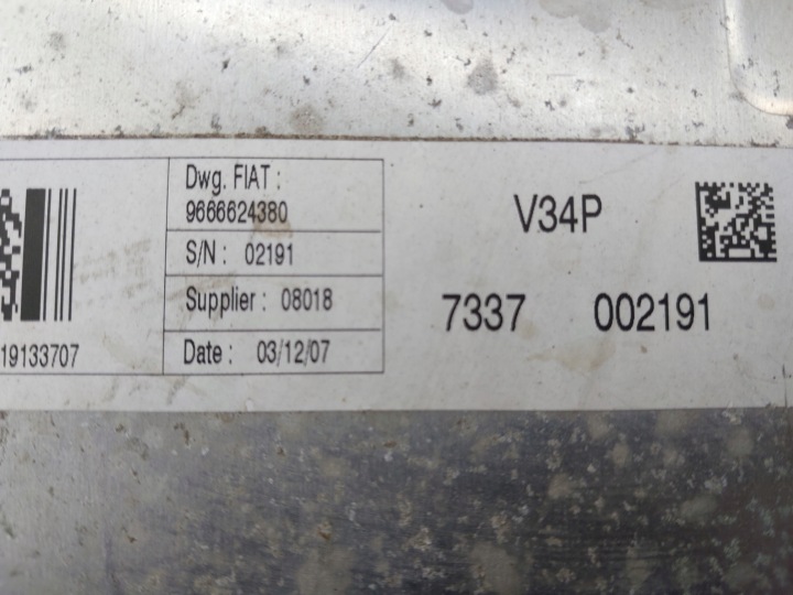 ORDINATEUR CONTRÔLEUR MOTEUR 9666624380 CITROEN NEMO 1.4 8V