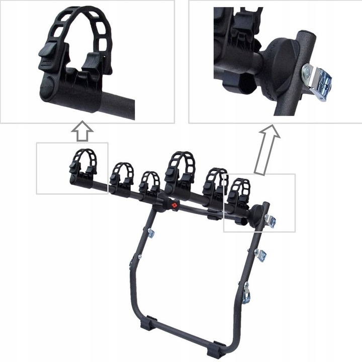 MALETERO SOPORTE BICICLETAS PERCHERO AL 3 BICICLETAS PARA LANCIA YPSILON II 2004-2013 