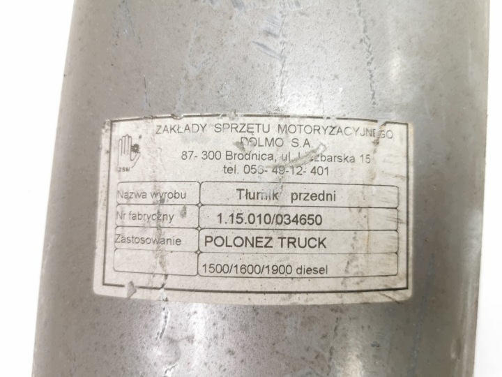 SILENCIEUX AVANT ZSM POLONEZ TRUCK 1500 1600 1900 D 1.5.010/034650 034650