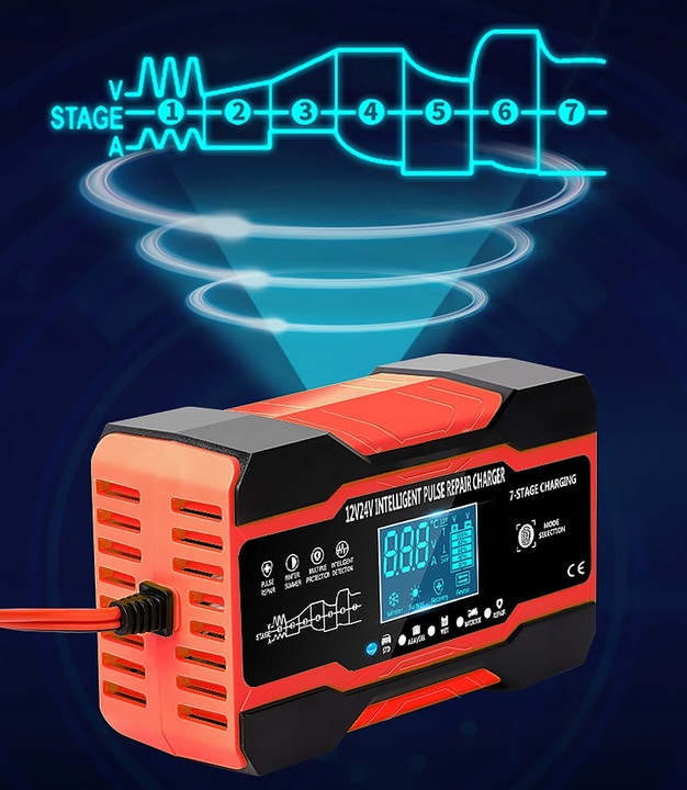 AUTOMÁTICA DISPOSITIVO DE CARGA CON FUNCIÓN NAPRAWY 12V 24V 10A 