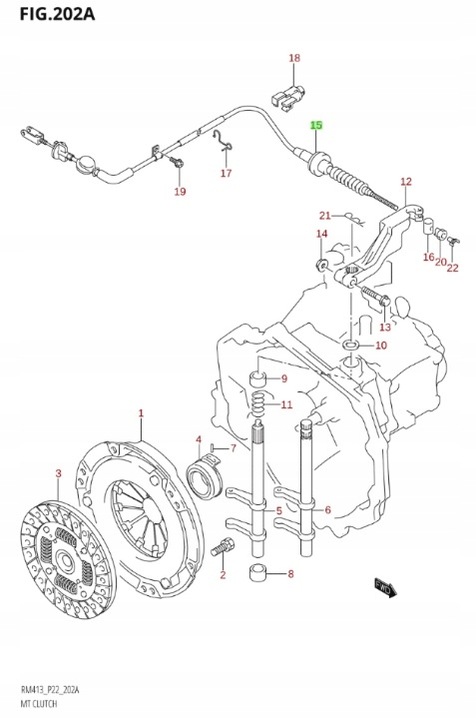 SUZUKI IGNIS 2004-2007 - CABLE CONJUNTO DE EMBRAGUE SUBSTITUTO 