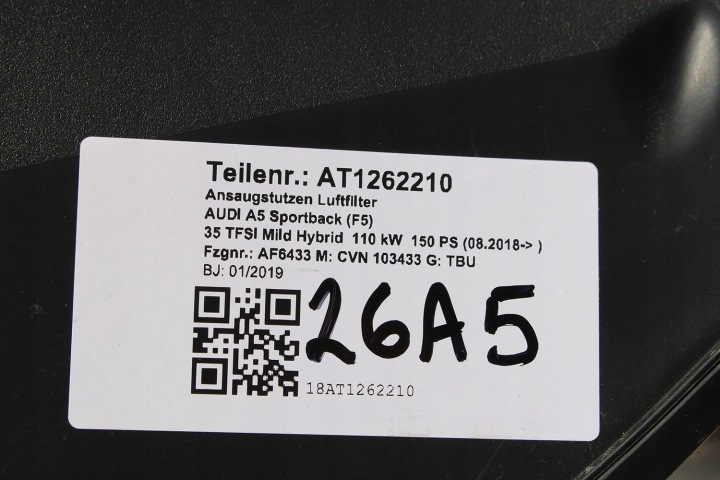 AUDI A4 A5 LAPAK ADMISSION AIR COURROIE 8W0129618F MOTEUR 8W B9 F5 8W0 129 618