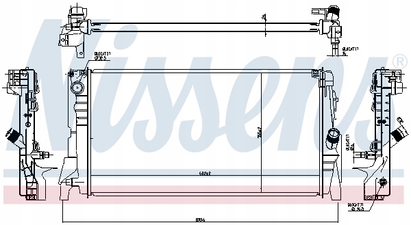 RADUADOR DEL MOTOR BMW 2 14-/X1 15- NISSENS 