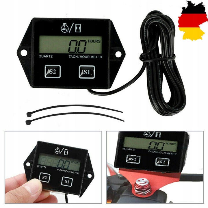 COMPTEUR HEURES MOTEUR DISTRIBUTION TRAVAIL MOTEUR MOTOCYCLETTE COMPTE-TOURS TONDEUSE MOTEUR