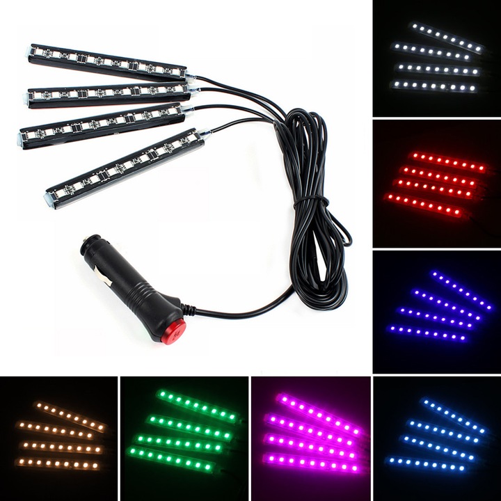 ILUMINACIÓN DIOPARA LUMINOSO LED LEDY PARA INTERIOR COCHE AUTO 