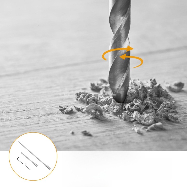 KIT PRZEDLUZEK VERS WIERTEL, ACIER 45#, ARGENTÉ