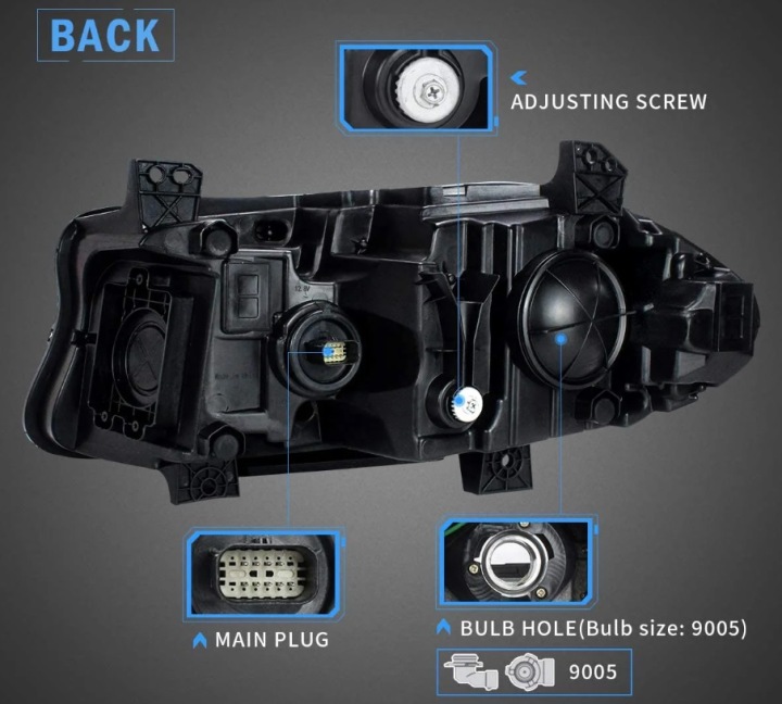 PHARES PHARES JEU VLAND DAY LINE LIGHT LED TUNING DODGE CHARGER LIFT 14-