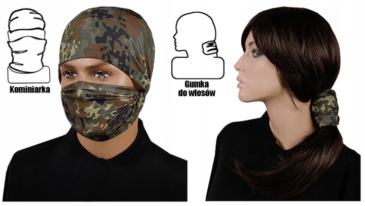 SKARA APSAUGINĖ WIELOFUNCYJNA ORTAKIS BANDANA MORO MIL-TEC - FLECKTARN (7382) nuotrauka 6