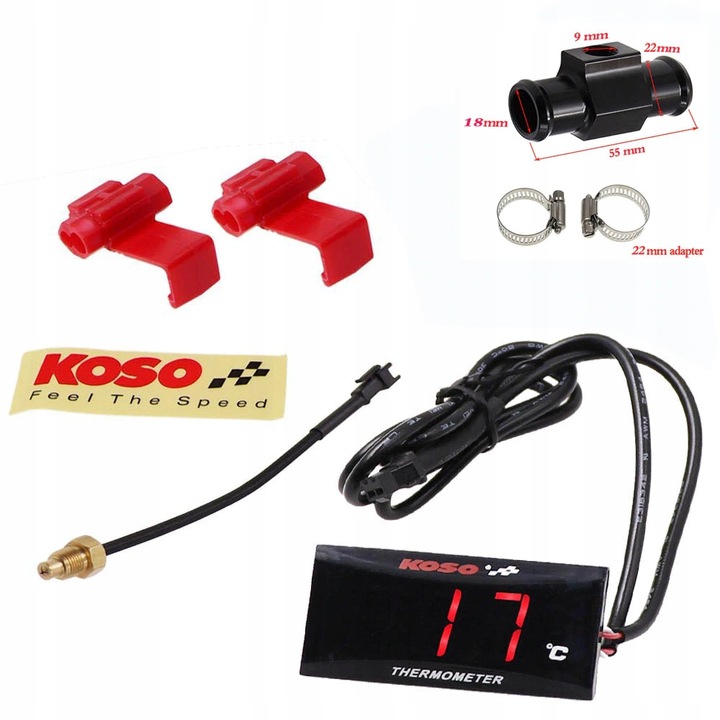 INDICADOR TEMPERATURA TERMO MOTOCICLETA LCD KOSO 